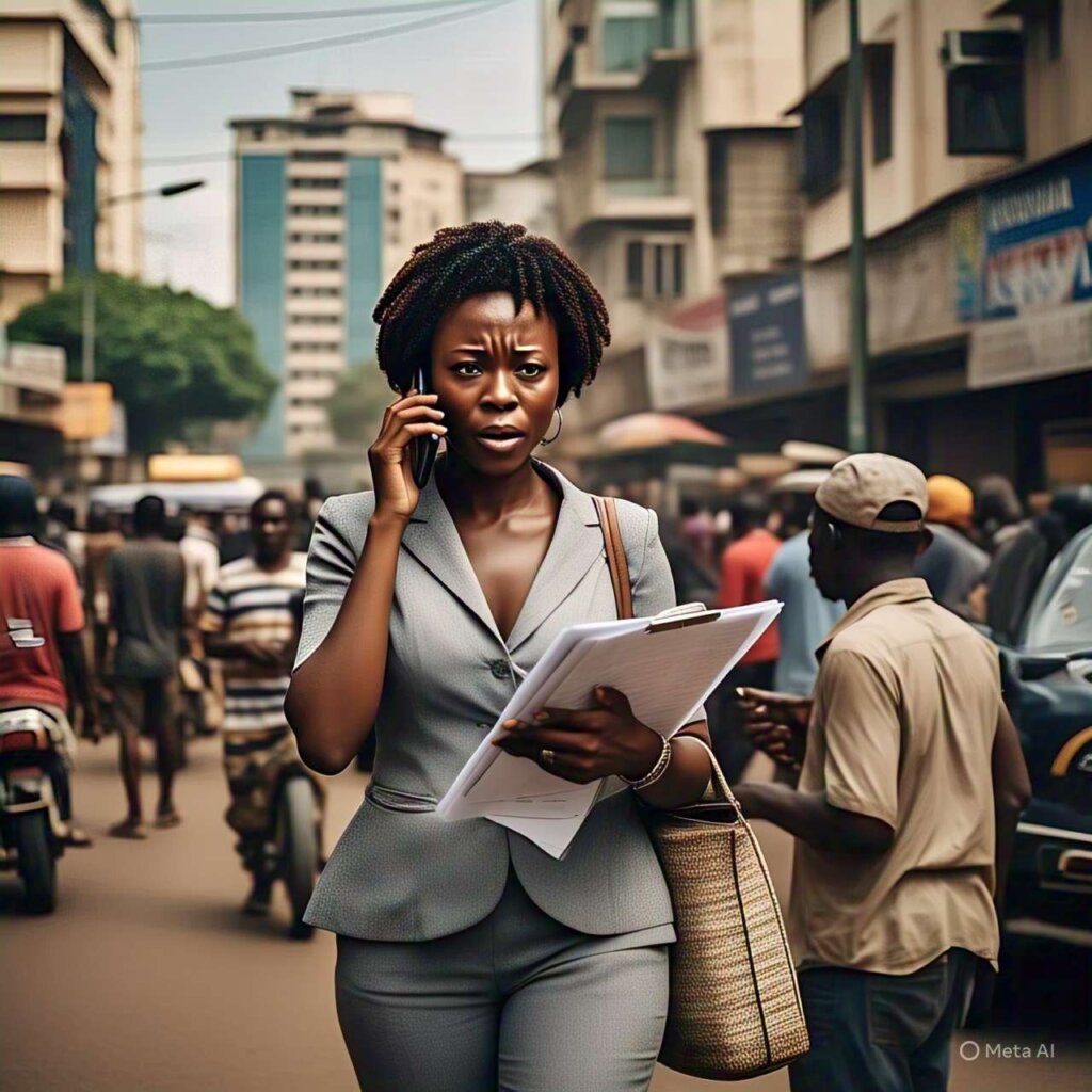A lady navigating event planning challenges in Lagos